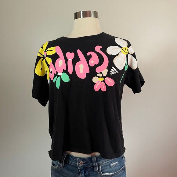 Adidas • Floral Boxy Crop Top - Picture 1 of 5